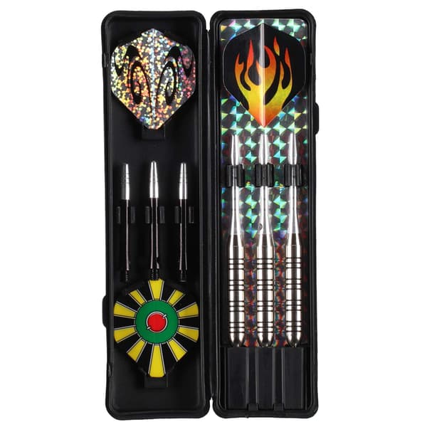 Dartsæt, 16g stålspids, 3 dartpile med etui