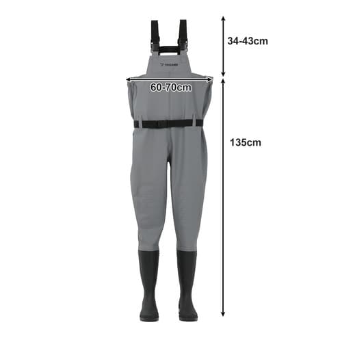 Fiskewaders – vandtæt, størrelse 45