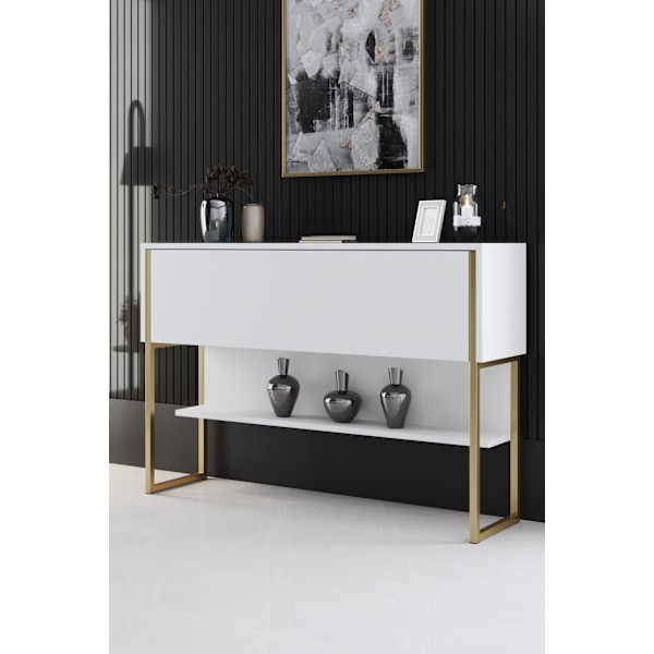 Kommod Luxe - Guld, Vit