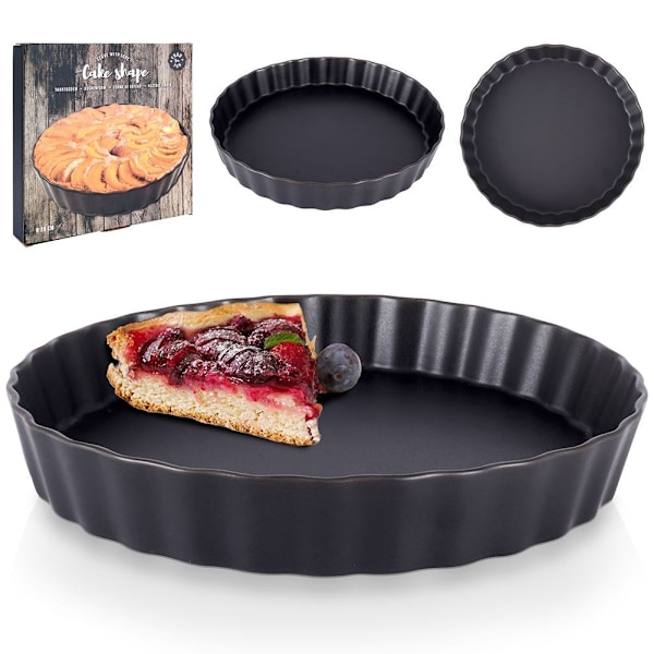 Pyöreä posliininen kakkumuoto 25 cm - Elegant Black