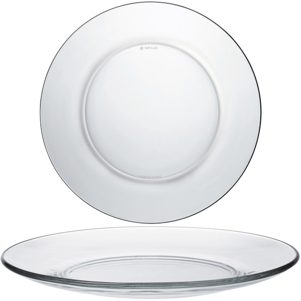 Duralex LYS pladeplade transparent 235 x 20 mm - sæt med 6 stk.