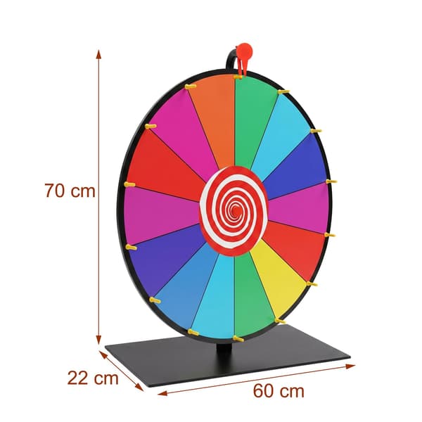 Palkintopyörä jalustalla, 60 cm – Monivärinen