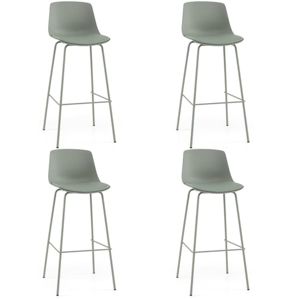 4-delad barstolsset, konstläder, ergonomiskt ryggstöd