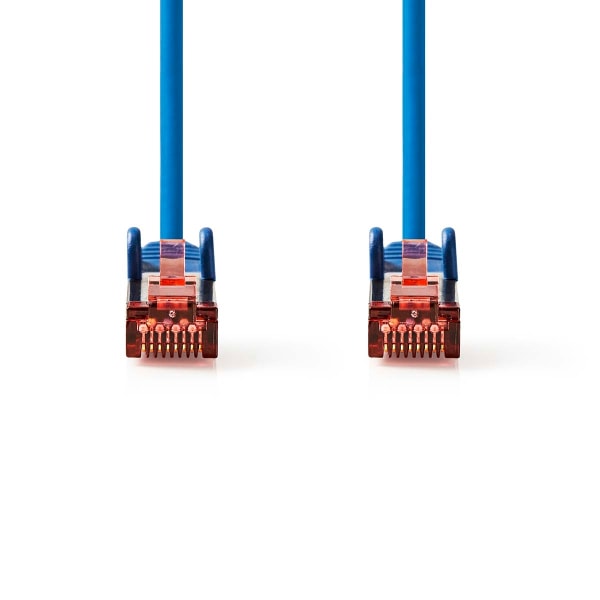 CAT6 Verkkokaapeli | RJ45 uros | RJ45 uros | S/FTP | 3.00 m | Pyöreä | LSZH | Sininen | Label