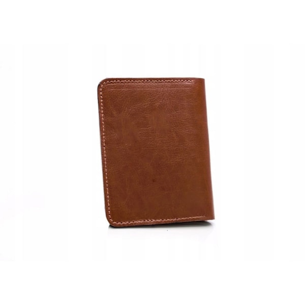 Tunn läder plånbok för män SOLIER SW10 SLIM BROWN