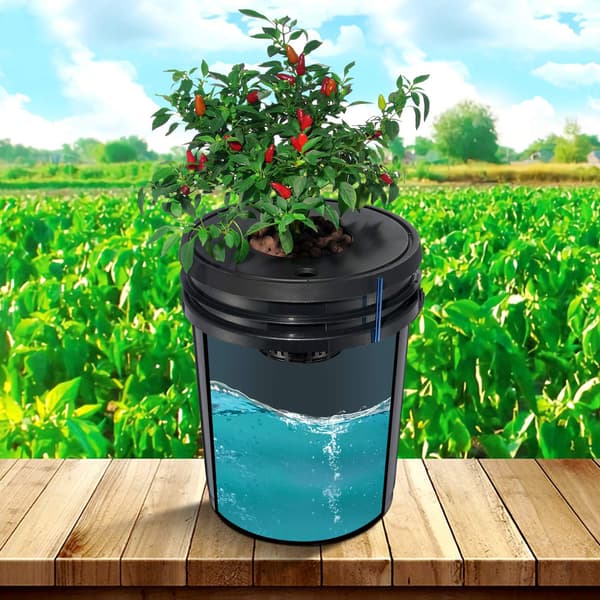 DWC Hydroponic Grow System, 8 x 5 gallonan sarja ilmapumpulla