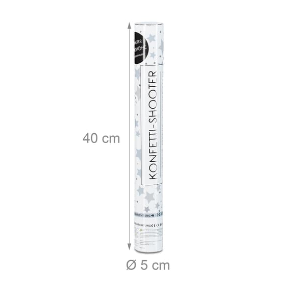 Konfetti kanon silver stjärnor