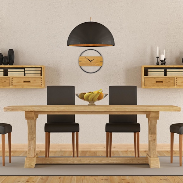 Vægur i træ design