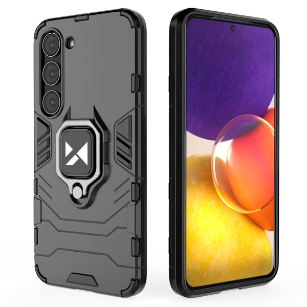 Pansret etui til Samsung Galaxy S23+, Ring Armor magnetisk holder, sort
