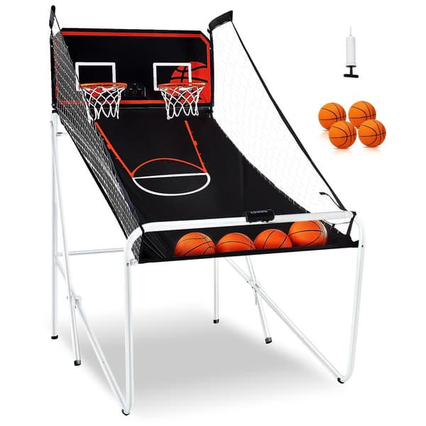 Basketbollsarkadspel, hopfällbart för 2 spelare, elektronisk poäng