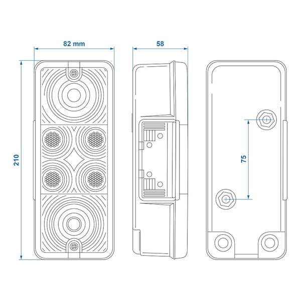 Takavalo 4 toimintoa 210x83mm