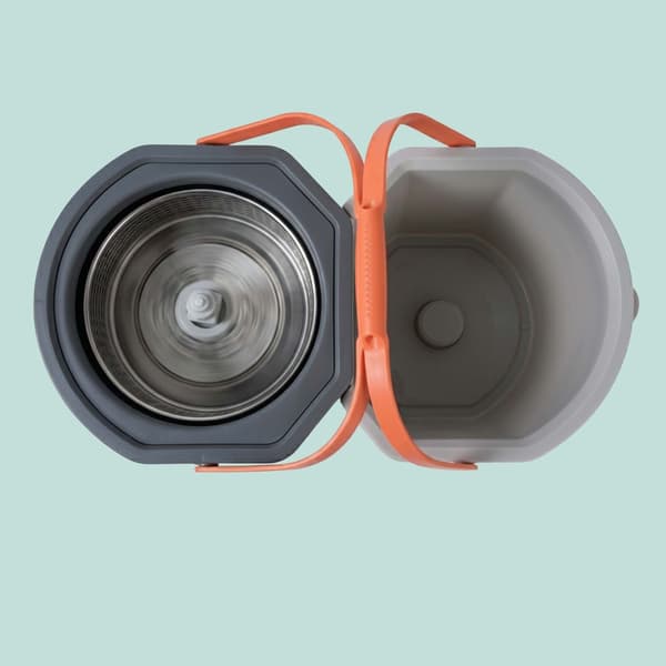 Spinmoppset med hink, 2 fack, 7,5 liters kapacitet