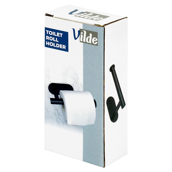 Toiletpapirholder i sort stål