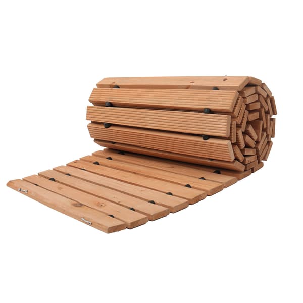 Utrullbar trädgårdsgång i cederträ 2,4 m x 4,7 m, halkfri