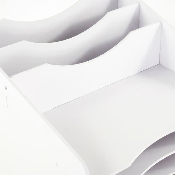 A4 dokumentsorterer med 6 rum – hvid MDF