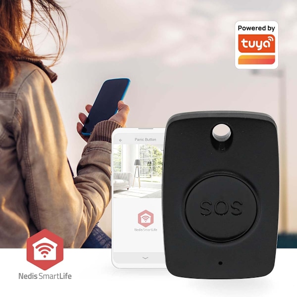 Smart Panic Knapp | Zigbee 3.0 | Batteritypsenergi: CR2450 | Svart