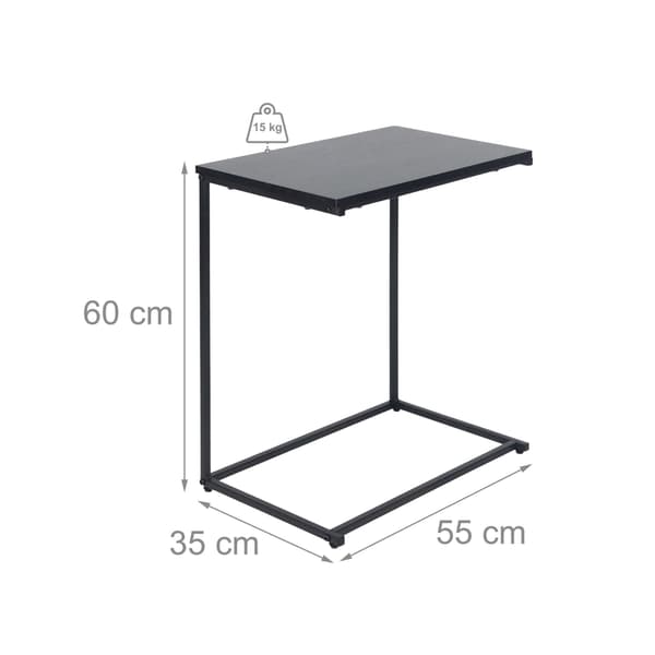 C-formet sidebord – Pladsbesparende, industrielt design