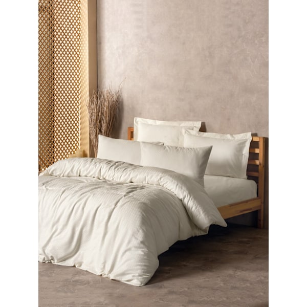 Ranforce Single Quilt Cover Set Plaid - Kermanvärinen