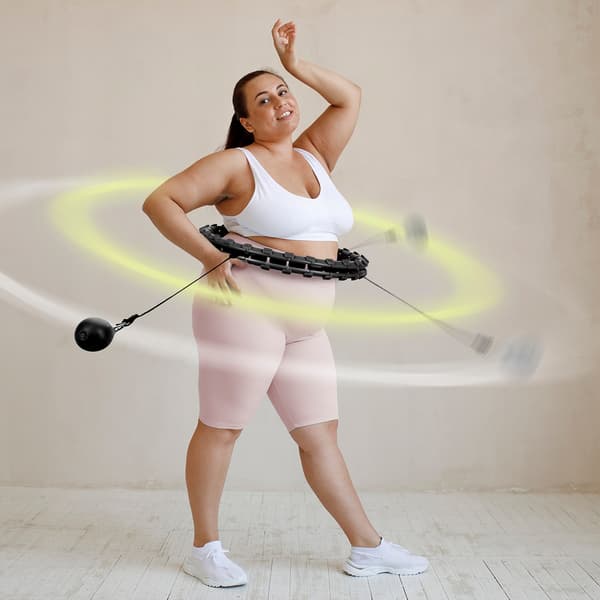 Plus Size vægtet hula bøjle, sort
