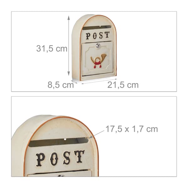 Antiikkityylinen postilaatikko