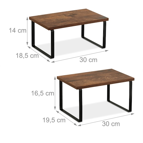 2-delat bordshyllset i industriell stil