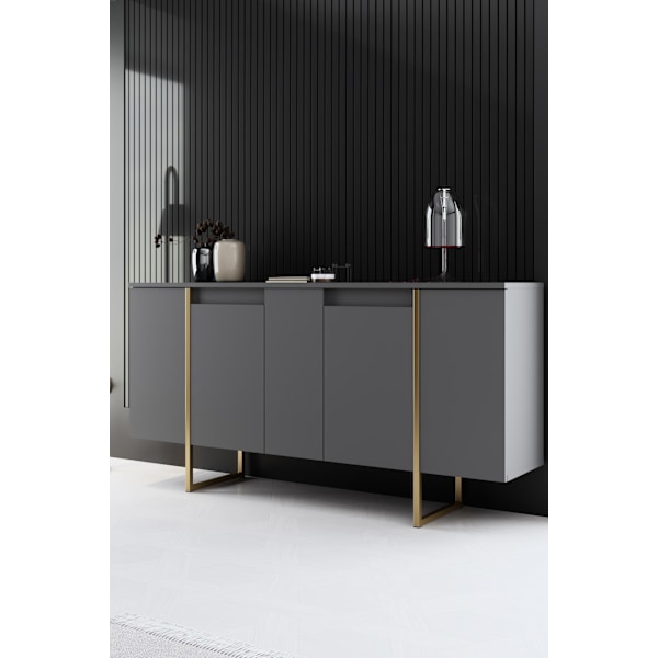 Console Luxe - antracit, guld