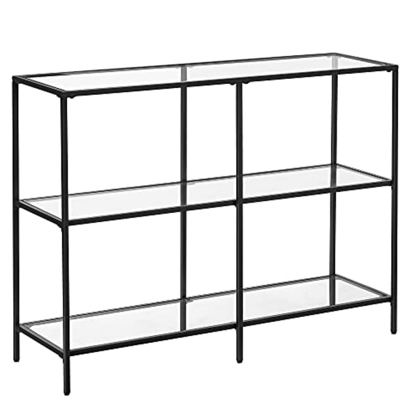 Moderne 3-tiers konsolbord med hærdet glashylder