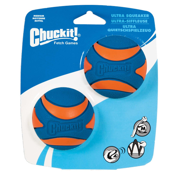 Chuckit Ultra Squeaker Ball M 6 cm 2 kpl.
