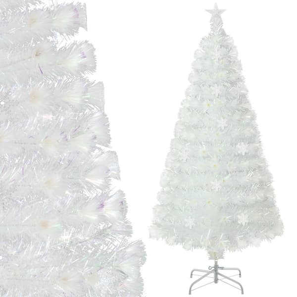 Fiberoptisk juletræ 120 cm, LED-lys, stjernetop