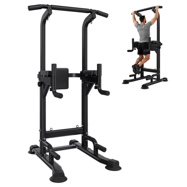 Power Tower Pull-Up Bar Dip Station, 150 kg, Justerbar