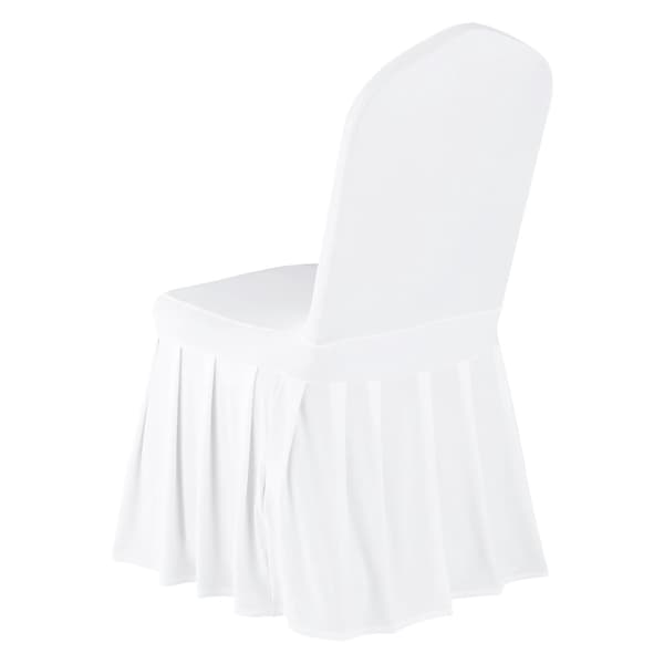 Stolsöverdrag, 30-pack vita stretchiga polyester-spandex