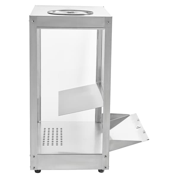 Kommerciel nachochipvarmer, 80 l, rustfrit stål; varmelampe