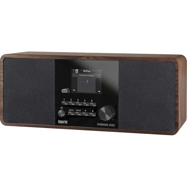 DABMAN i200 Multifunktionell stereoradio DAB+ / FM / Internet Trälook