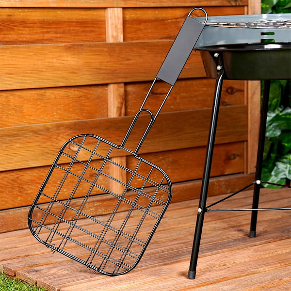 Burgergrillgaller, metall, svart, non-stick, 49x21,1 cm