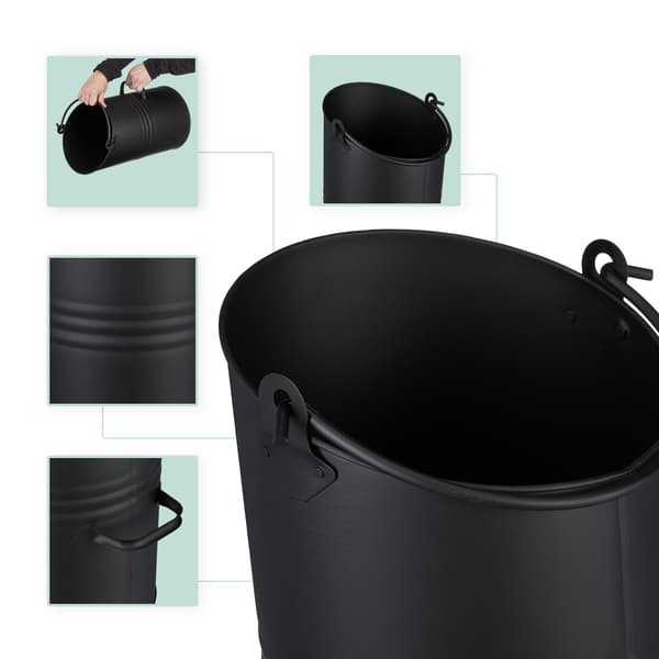 Coal Scuttle 12L – Sort Iron Pejsespand