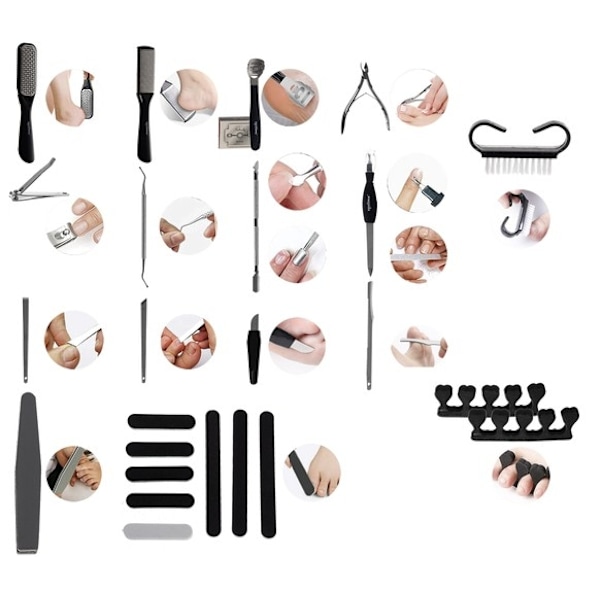 Pedicure sæt - 30 stk. Soulima 21447