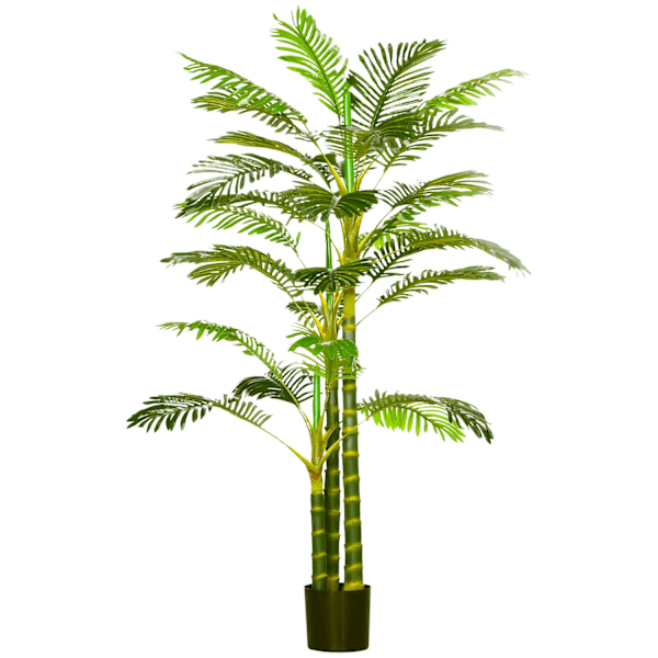 Konstgjord palm 190 cm konstgjord växt, konstgjorda plastväxter i kruka Konstgjord palm, falsk växt för vardagsrum sovrum kontor trädgård modern dekor