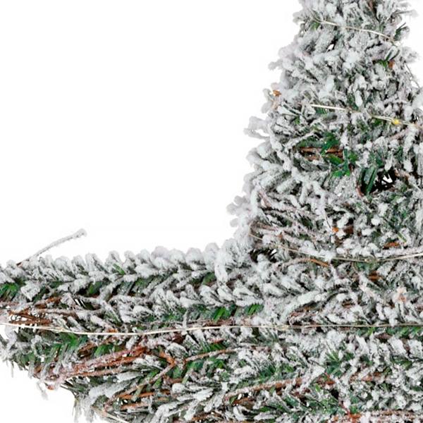 Julstjärna med 30 LED-lampor och snöeffekt