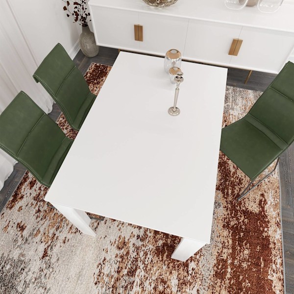 Spisebord Single 120 - Skinnende Hvid
