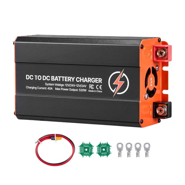 DC til DC batterioplader 40A 520W, 12V 24V LiFePO4