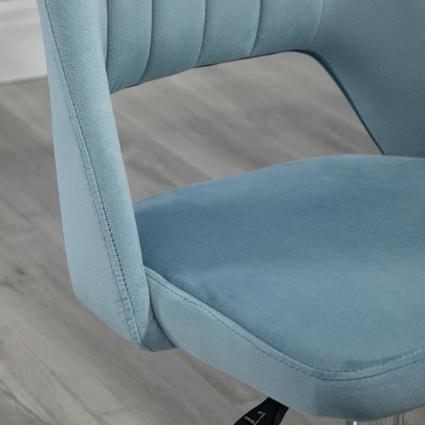 Kontorstol Drejestol Skrivebordsstol Højdejusterbar 360° Roterbar Kammusling Design Foam Velvet Polyester