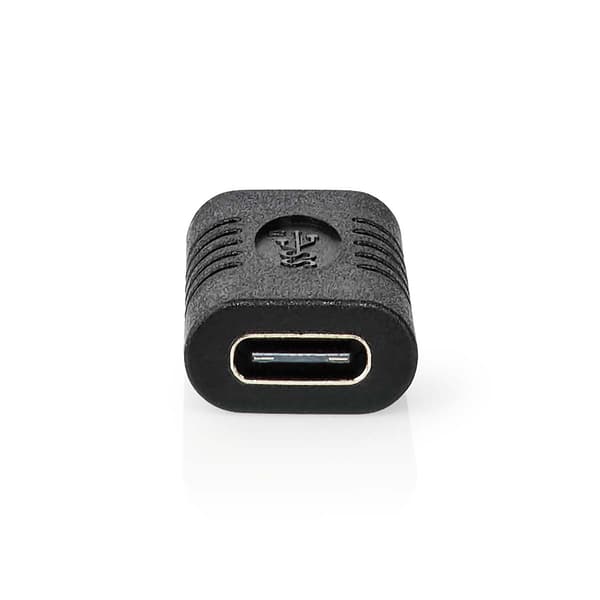 USB-C™ Sovitin | USB 3.2 Gen 2 | USB-C™ Naaras | USB-C™ Naaras | 4K@60Hz | 10 Gbps | Pyöreä | Niklattu | Musta | Kirjekuori