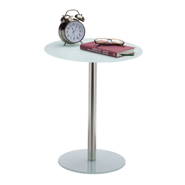 Sidobord i glas och rostfritt stål