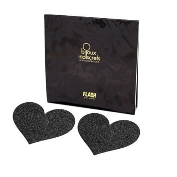 Bijoux - Indiscrets Flash Black Heart Nippel Cuts