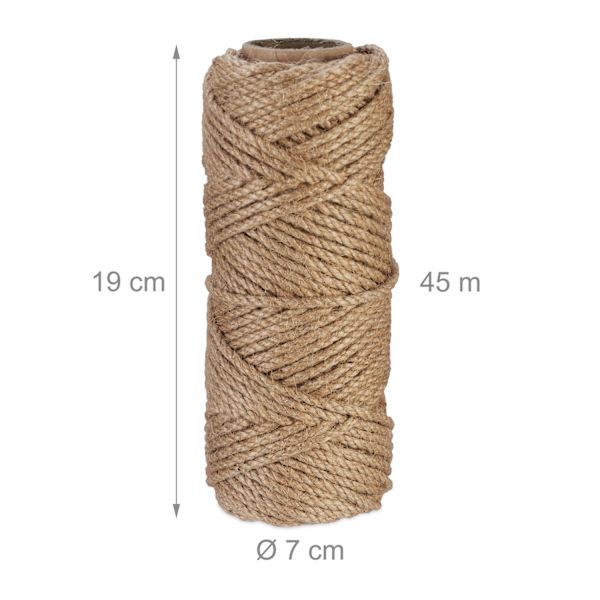 Jutekabel 4 mm x 45 m uppsättning om 2