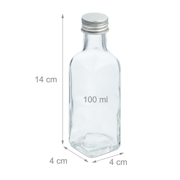 Minilasipullot kierrekorkilla – 100 ml setti