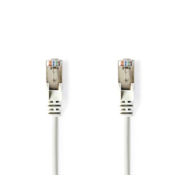 CAT5e verkkokaapeli | SF/UTP | RJ45 Uros | RJ45 Uros | 5,00 m | Pyöreä | PVC | Valkoinen | Läpipainopakkaus