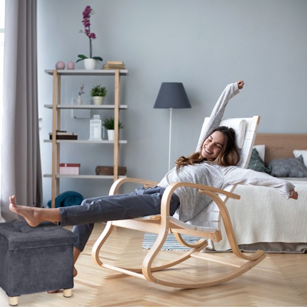 Fløjl skammel med bakke