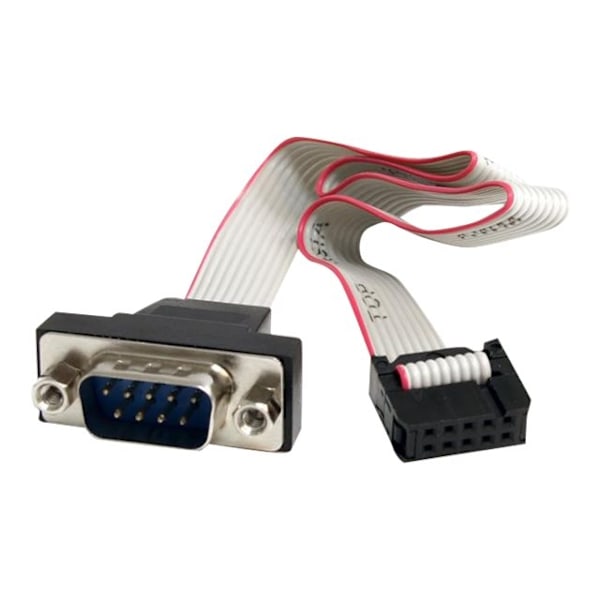 StarTech.com 16in 9 Pin Serial Male to 10 Pin Motherboard Header Panel Mount Cable