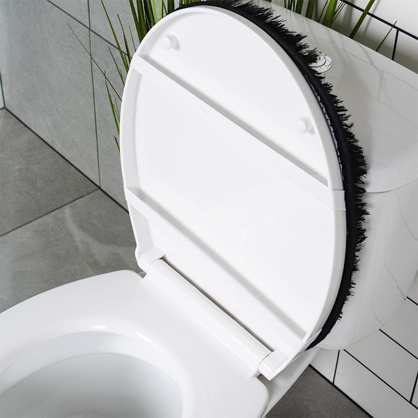Set med 3 svarta badrumsmattor